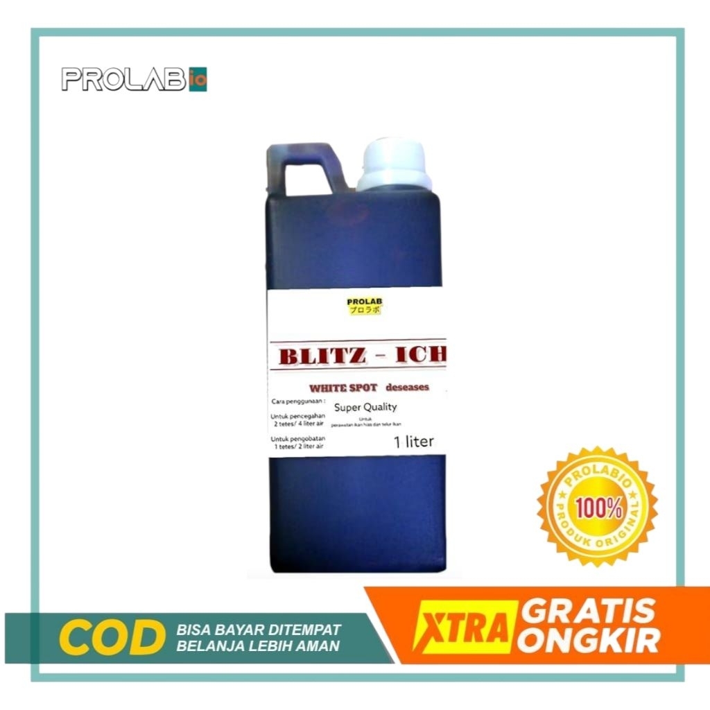 Blitz Icht 1 Liter Obat Biru Ikan Hias Aquarium Aquascape Kolam Methylene Blue Super Mengatasi White