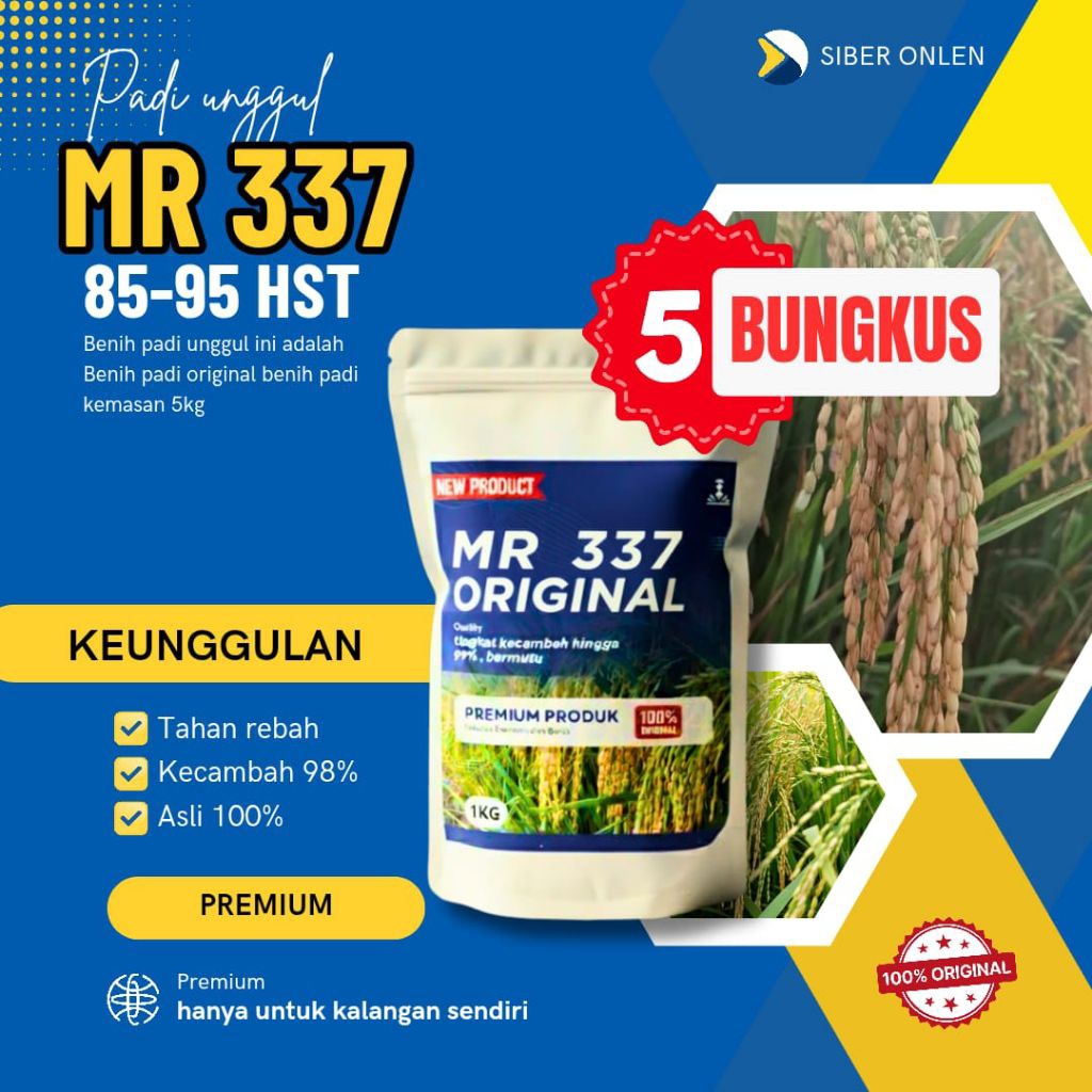Benih padi unggul mr 337 5kg
