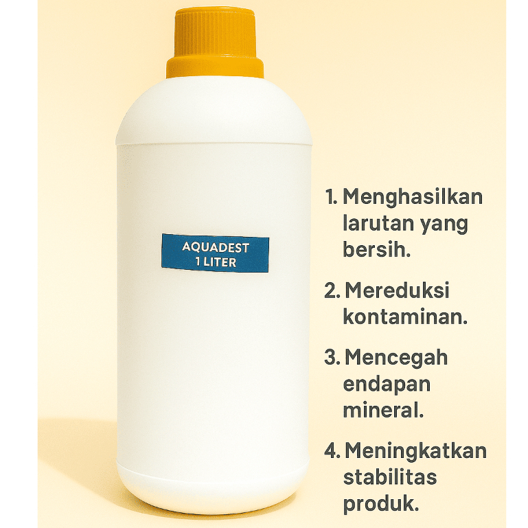 Aquadest Aquades Akuades Air Suling Distilled Water 1 Liter