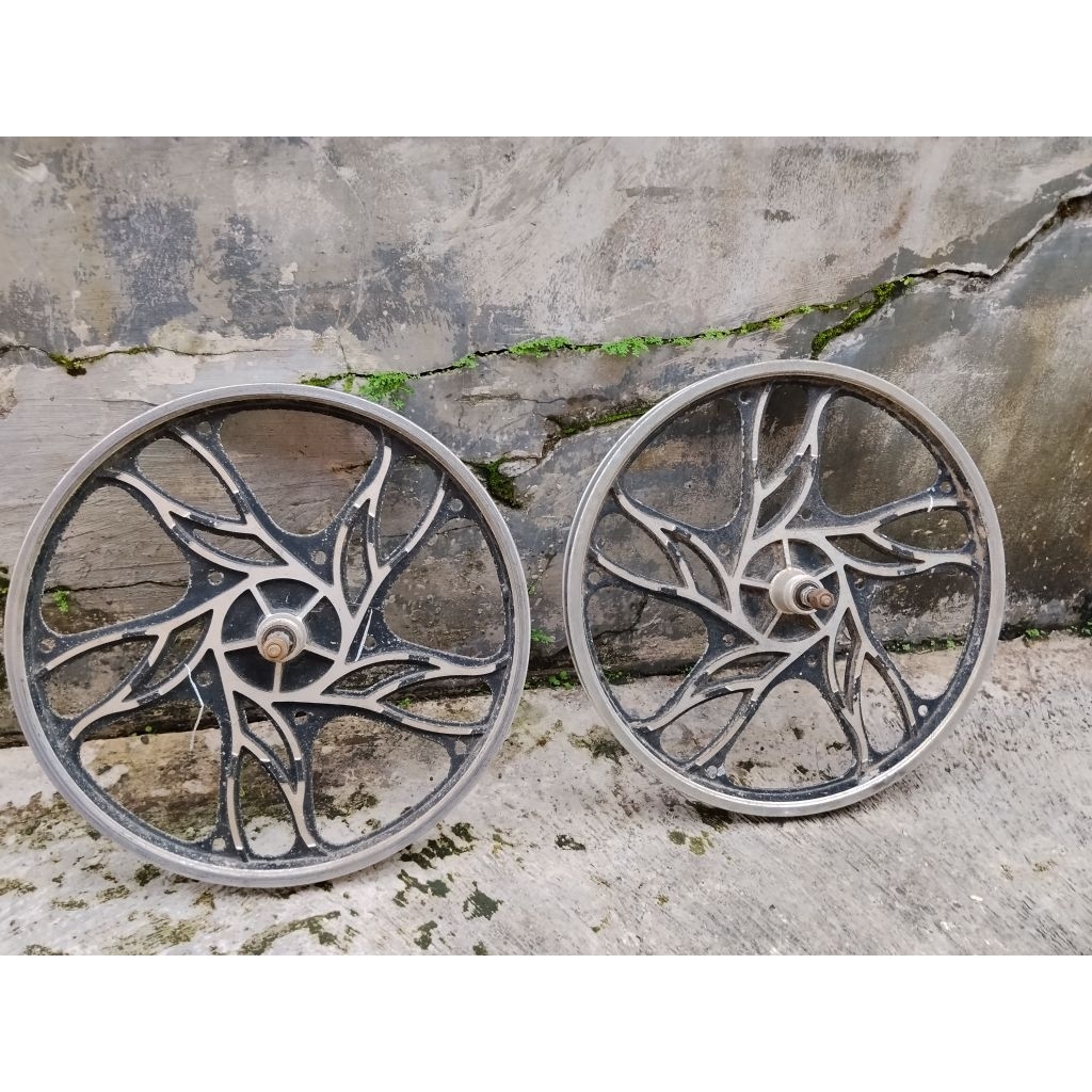 Velg kipas alloy akar sepeda bmx ban 20" Depan belakang bisa cakram dan v brake Murah Include as bea
