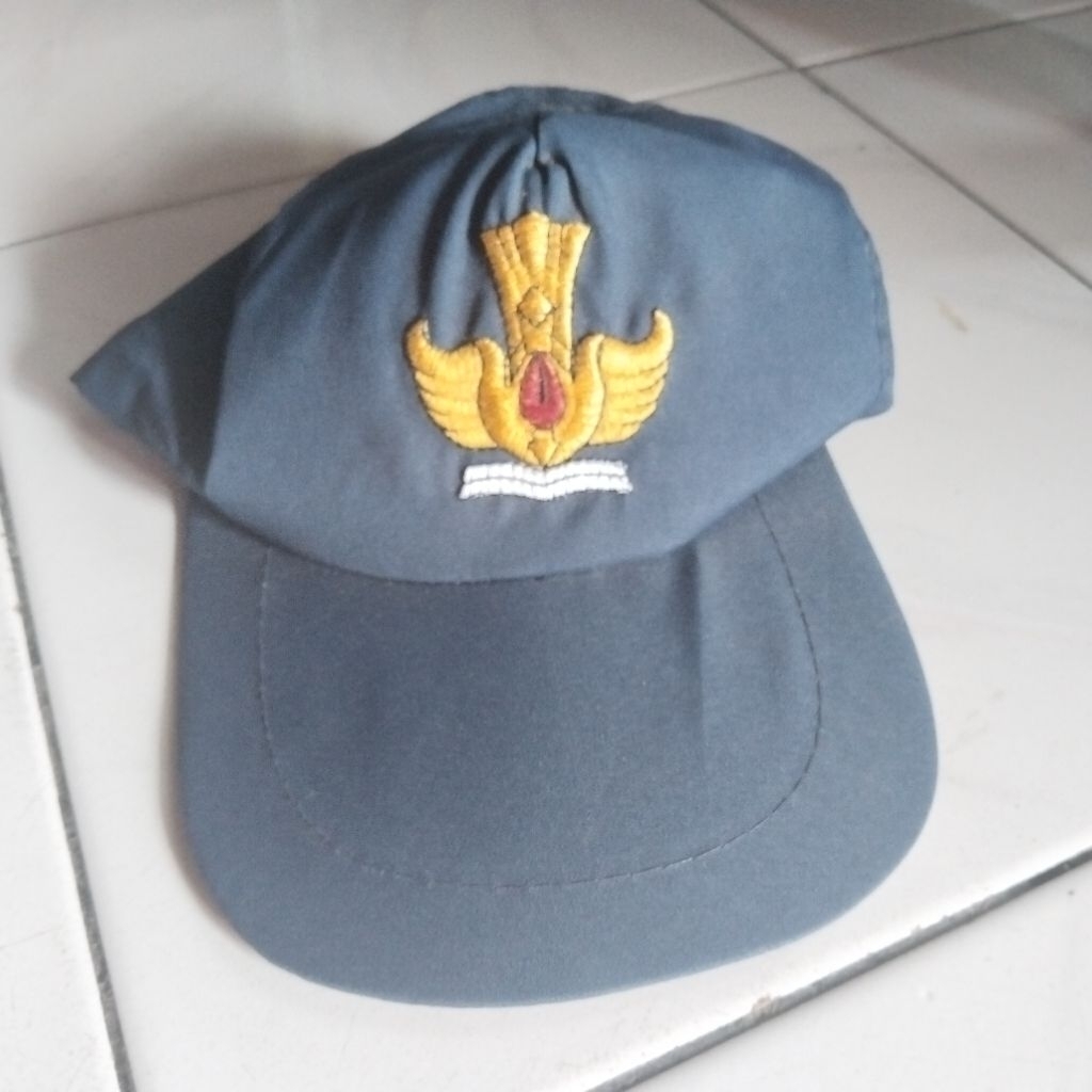 topi smp biru preloved bekas