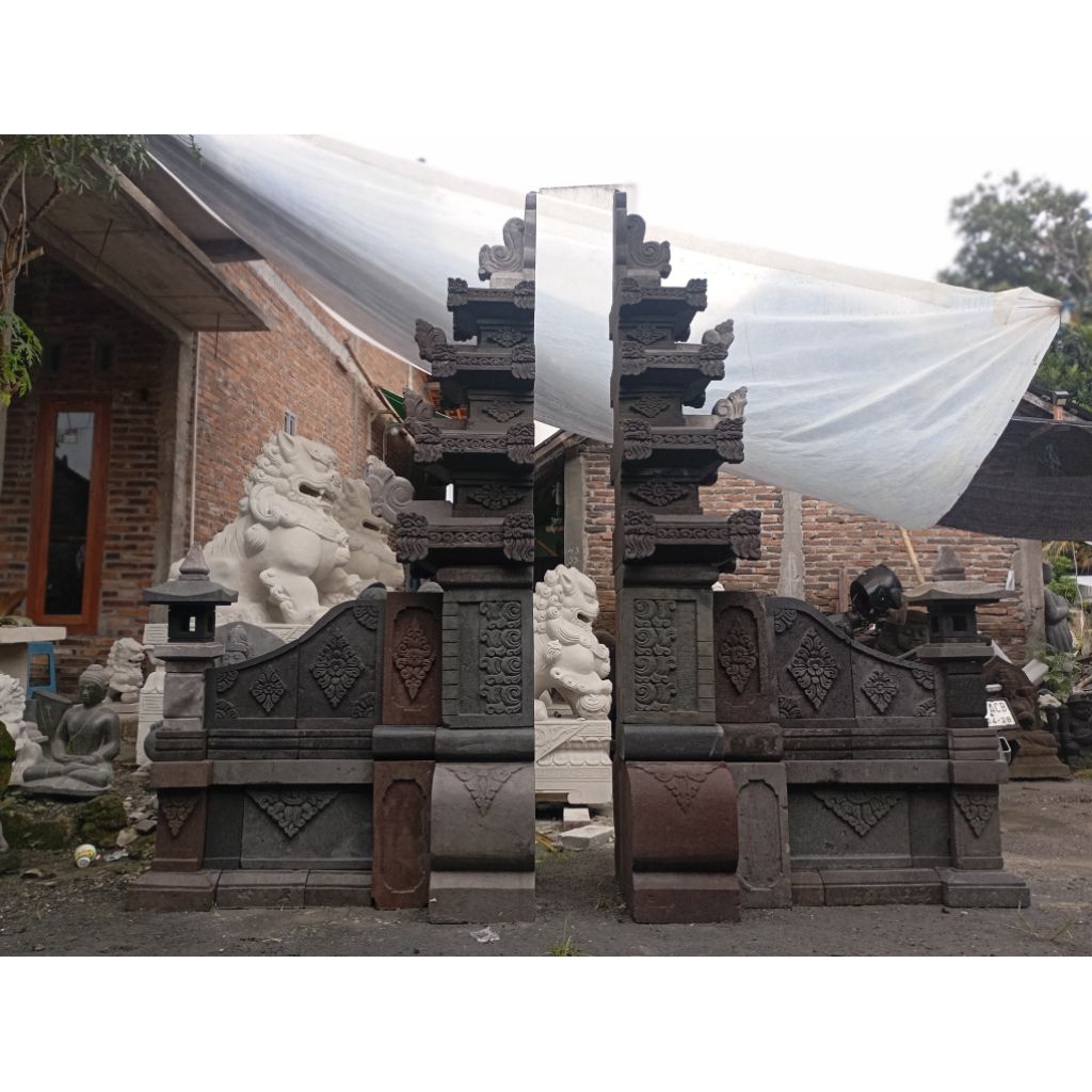 gapura batu lava merapi