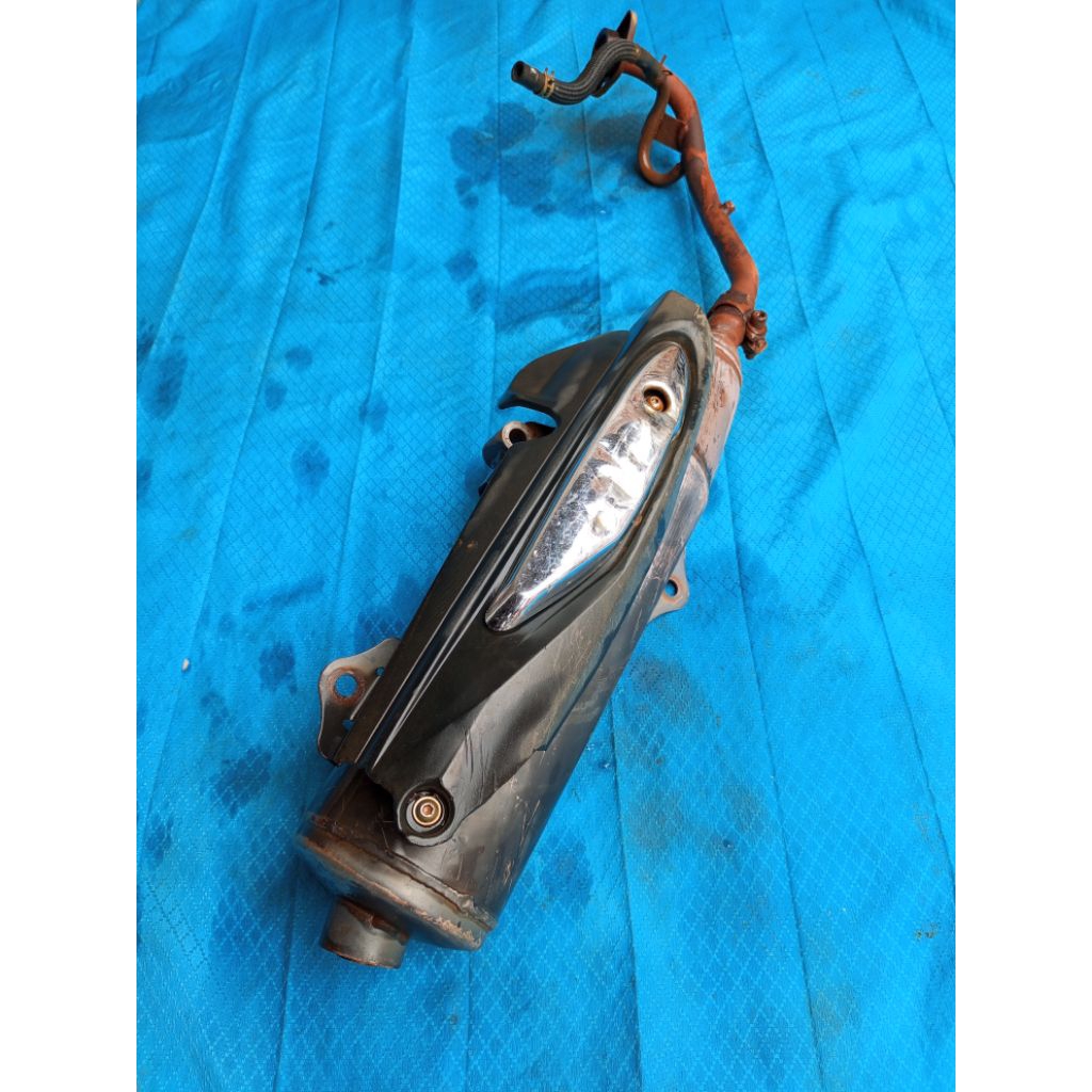 knalpot Yamaha Xeon karbu 44D Original / knalpot Xeon karbu Original copotan