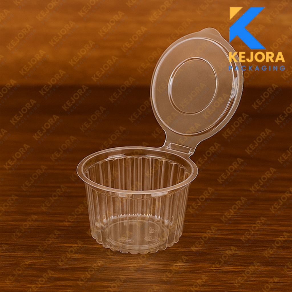 Cup Puding Agar Bening Tebal / Cup Saos 60ML 70ML 90ML 100ML 120ML Tutup Sambung Merk NS @50Pcs