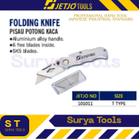 PISAU CUTTER LIPAT /JETJO TOOLS ORI FOLDING KNIFE ALUMINIUM/CUTTER LIPAT FREE 6 MATA PISAU ORIGINAL 