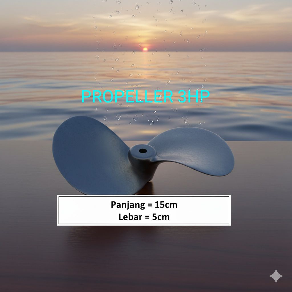 PROPELLER 3HP baling-baling KIPAS PERAHU & ketinting