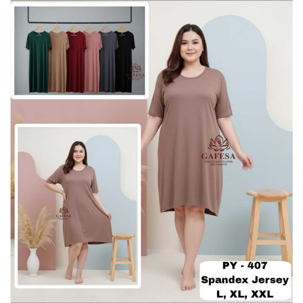 Gafesa - MARISSA Home dress Polos Wanita / Daster wanita Spandek Jersey Premium PY 407