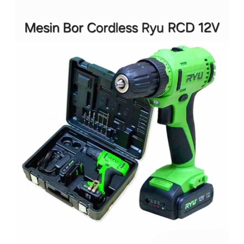 Mesin Bor Baterai Ryu RCD 12V / Mesin Bor Cordless Ryu RCD 12V Original