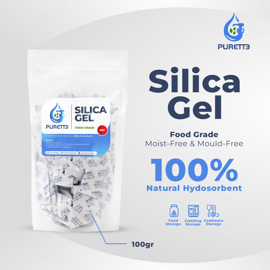 Silica Gel Natural - Organic Food Grade by Purette / Silica Gel Food Grade