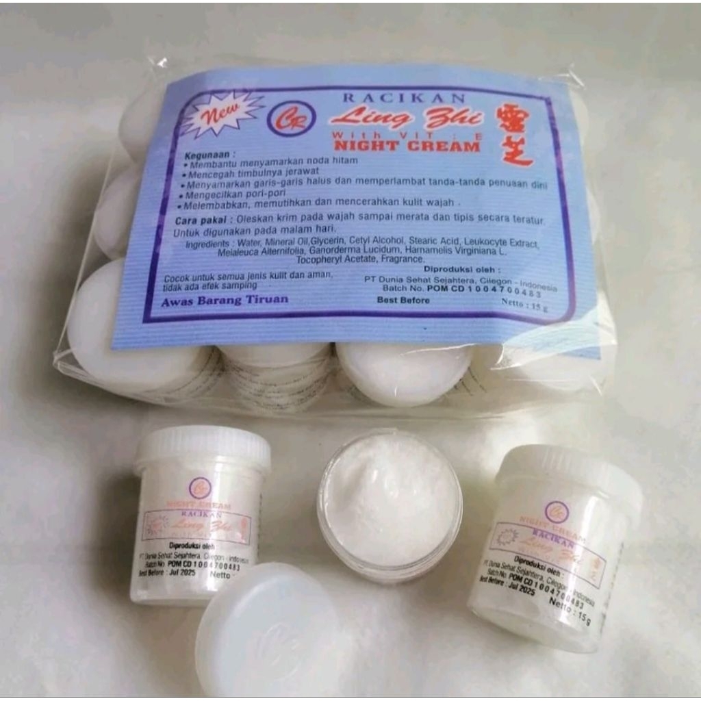 (ECERAN?) cream lingzhi malam original. perawatan wajah cerah