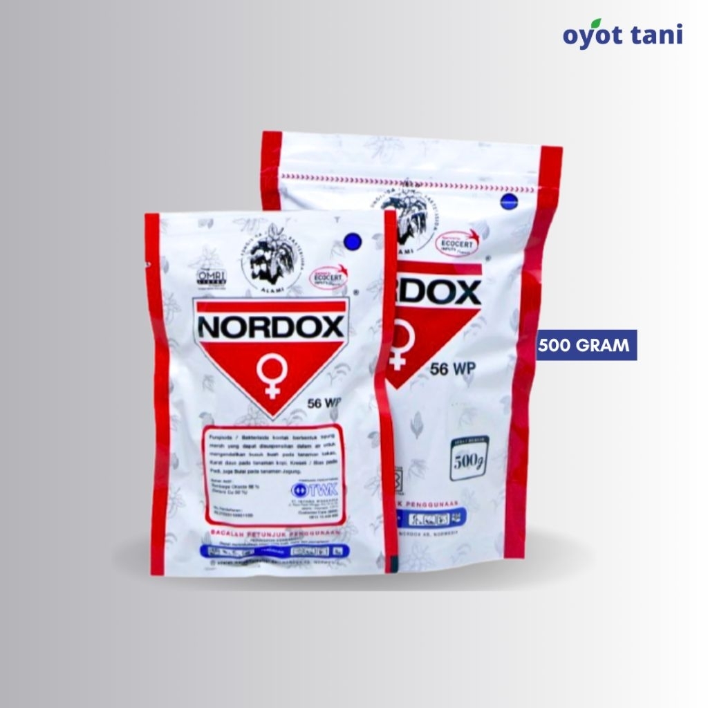 Nordox 56WP 500 gram (Original) | Fungisida/Bakterisida Bahan Aktif Tembaga Oksida (Copper Oxide) 56