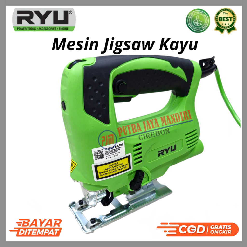 Ryu Mesin Gergaji Potong Triplek Kayu Jigsaw RJS 65-1 Bergaransi 100 % Original