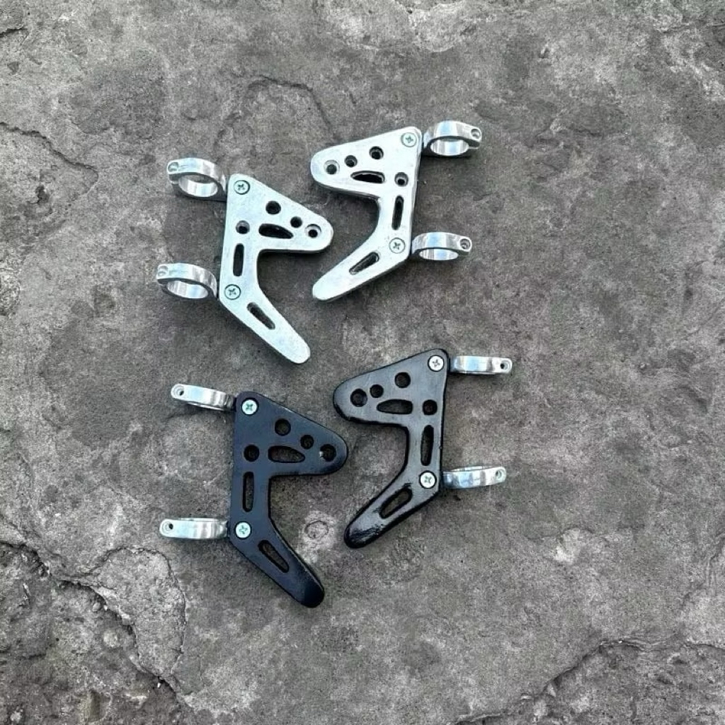 BREKET KUPINGAN LAMPU PLUS CINCIN KLEM DI SHOCK MOTOR YAMAHA RX KING MODEL BPRO AS 30MM