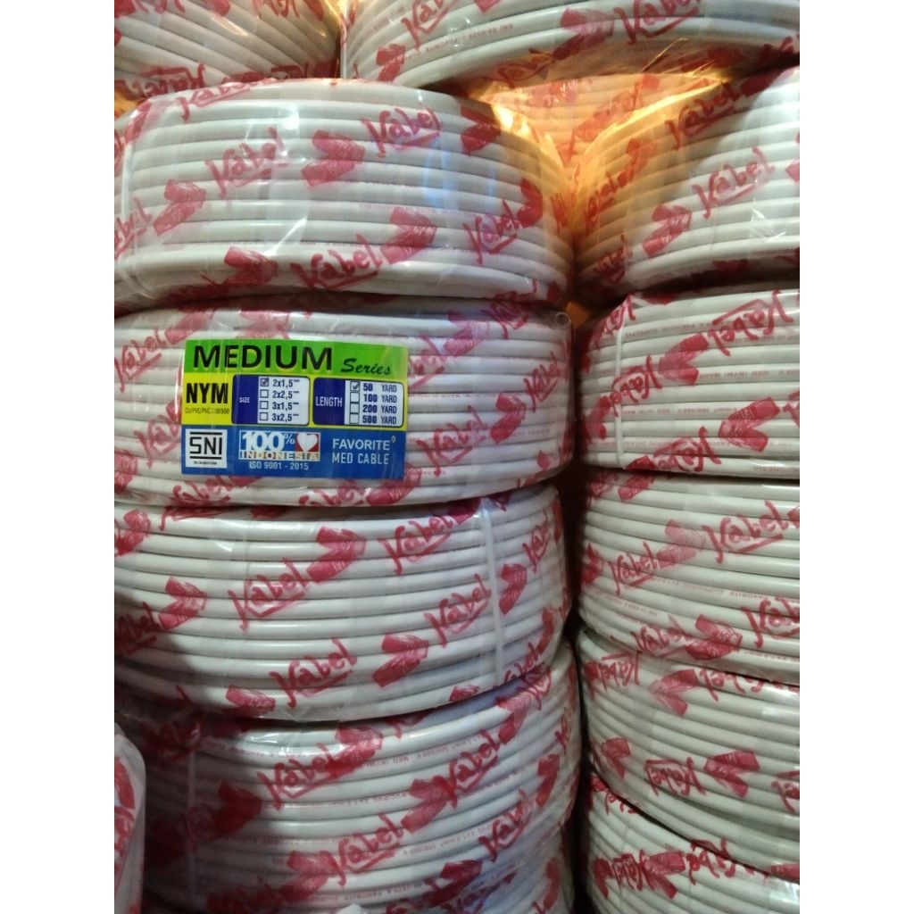 kabel listrik 2x1,5 tembaga murni SNI