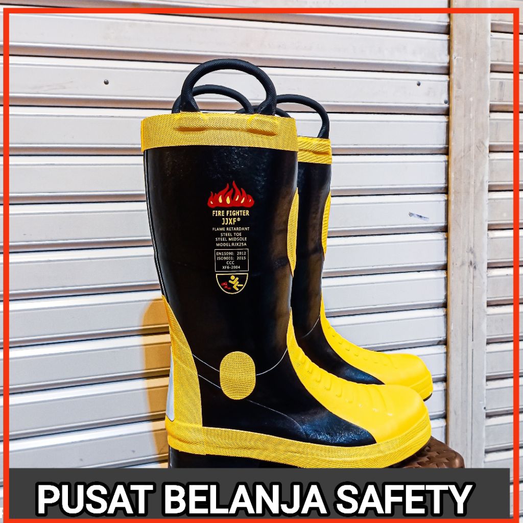 Sepatu pemadam kebakaran JJXF - sepatu damkar model RJX25A - sepatu boot damkar