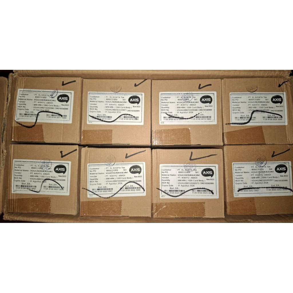 Voucher Axis Aigo Kosong Zero per 1000SN