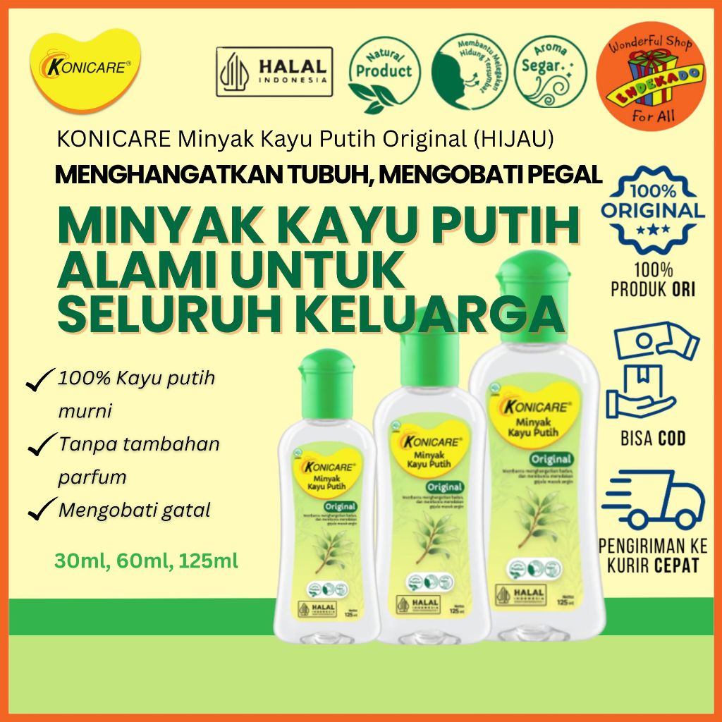 KONICARE Minyak Kayu Putih Original (Hijau) | Minyak Kayu Putih Konicare