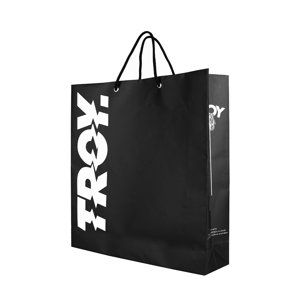 Troy Company Paper Bag Gift Bag Large Black Glossy - Tas Hadiah Tas Souvenir Hitam Glossy PBG 3414