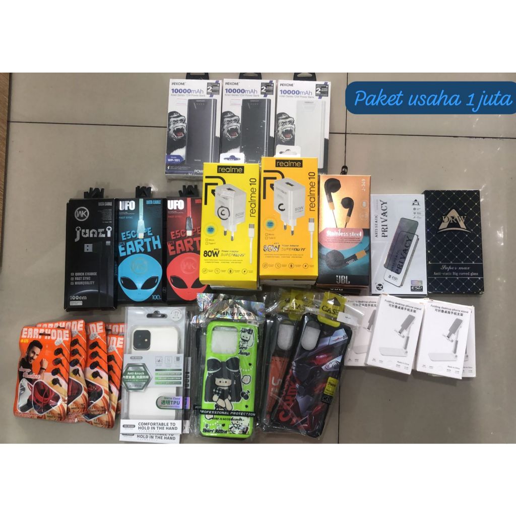 PAKET USAHA AKSESORIS HP/KONTER HP+RAK