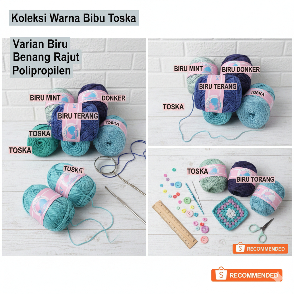 ALRAFAH - BENANG RAJUT SERI BIRU (PILIH WARNA)