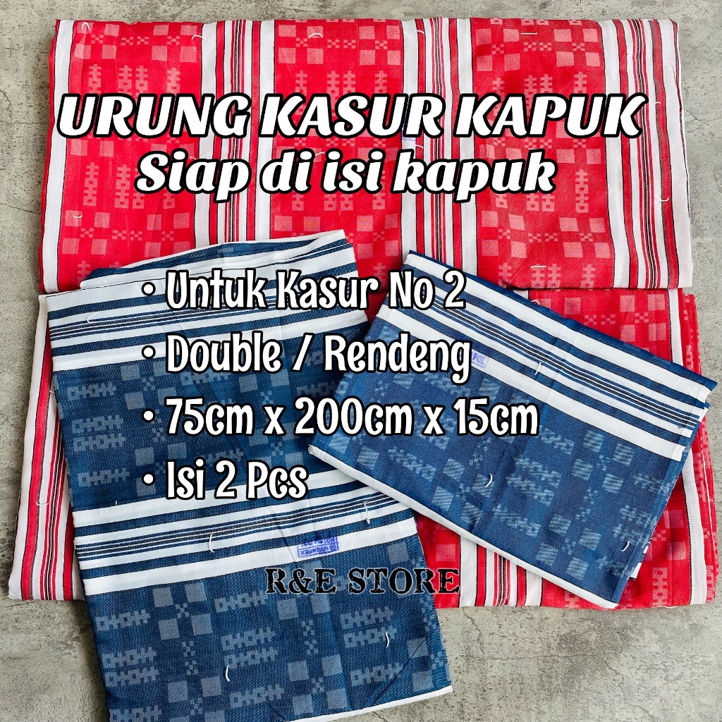 Urung Kasur Kapuk No 2 Rendeng Motif Salur / Kulit Kasur Kapuk / Sarung Kasur Isi Kapuk