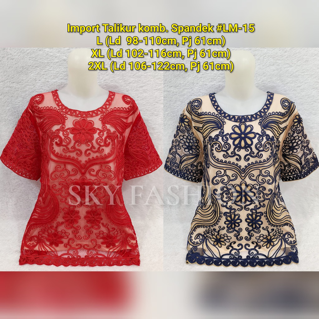 BLOUSE ADOLFO IBU IBU/BLOUSE BRUKAT IMPORT/BLOUSE IMPORT ORANGTUA/ATASAN PREMIUM