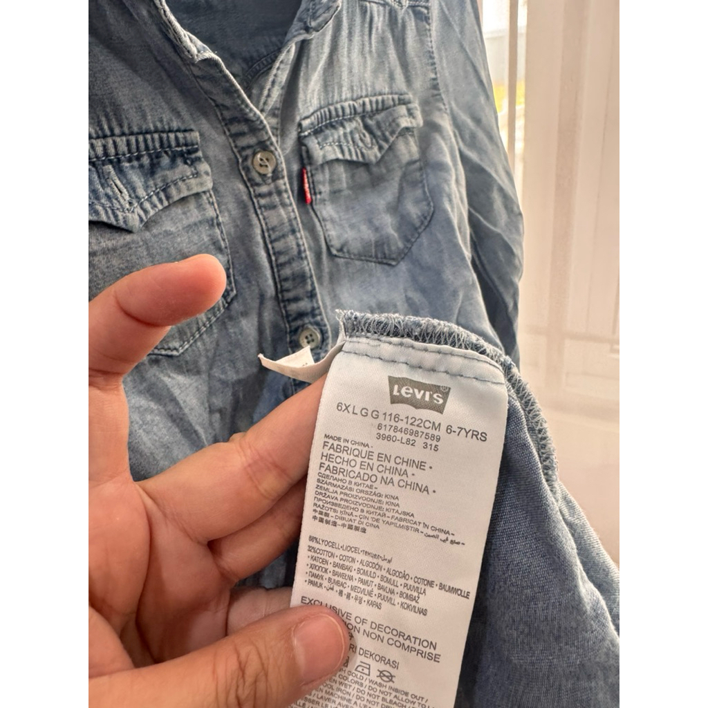 Baju Jeans Anak Perempuan Levi’s Original Preloved Size 6-7 Tahun