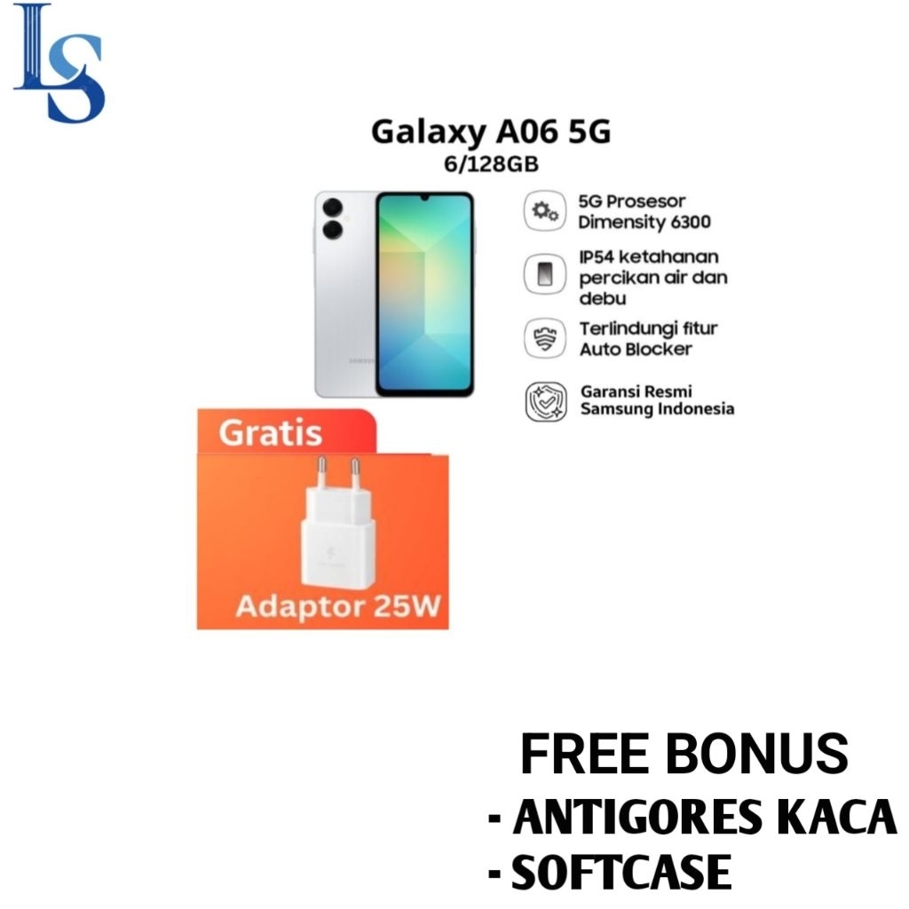 HP SAMSUNG GALAXY A06 5G RAM 6/128 GB [Samsung A06 5G 6/128 GB] Garansi Resmi