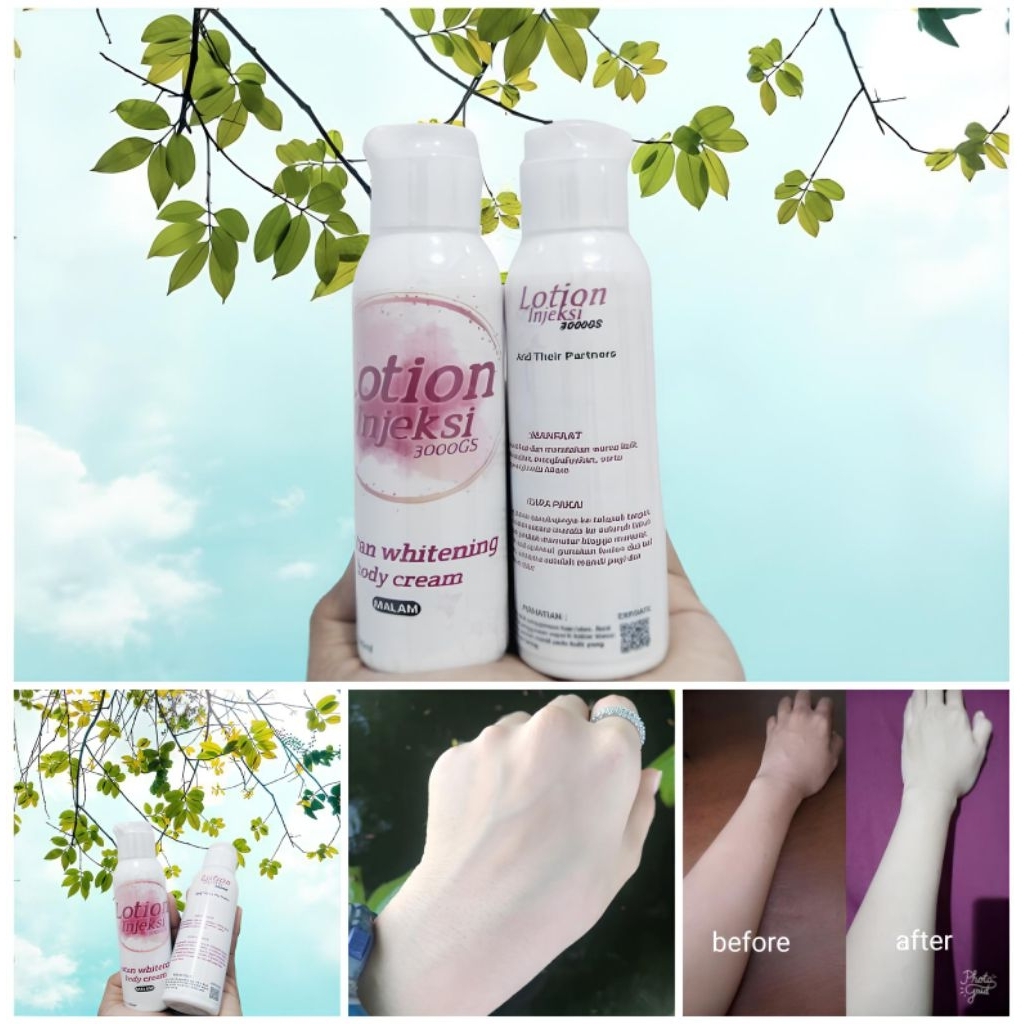 LOTION PEMUTIH INJEKSI 3000GS HB 10X LEBIH CEPAT MEMUTIHKAN