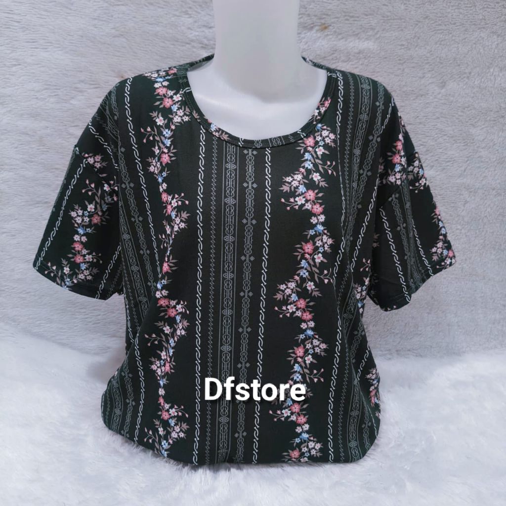 Danfaniah Fashion Kaos Atasan Wanita Jumbo XXL Motif Bahan Foxy