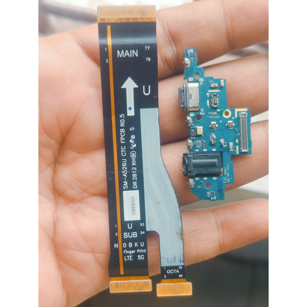 papan cas dan flexible samsung A52s copotan