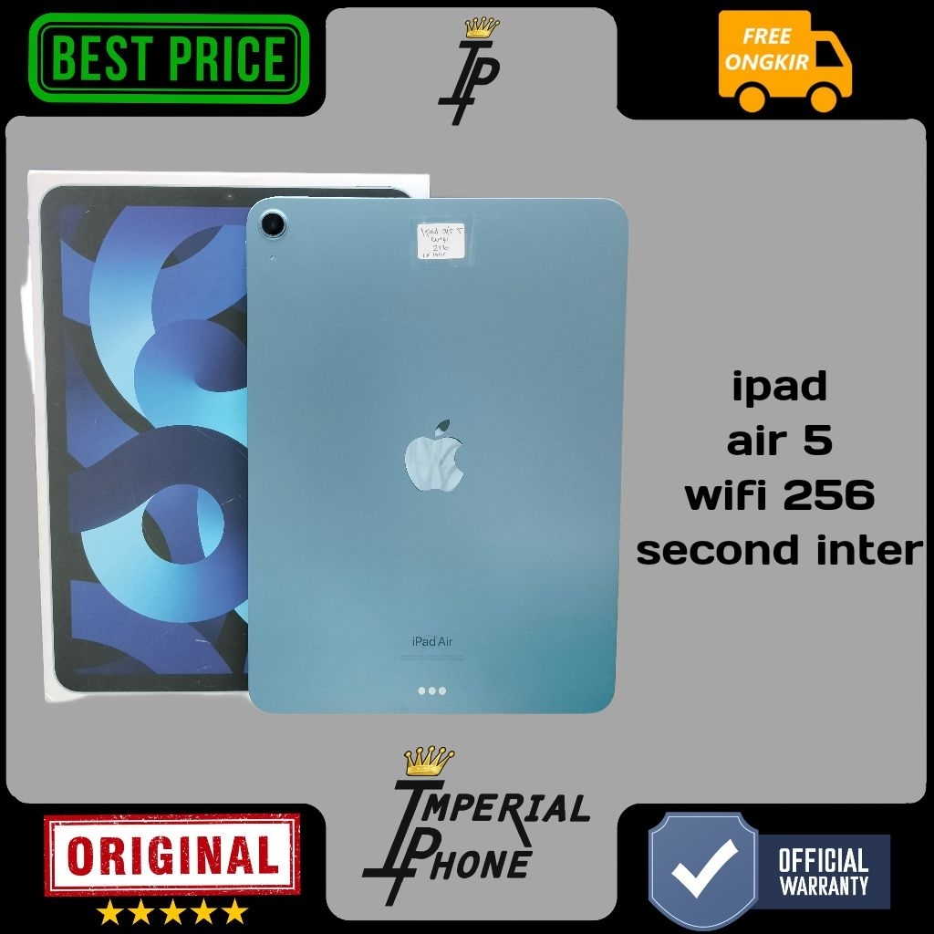 ipad air gen 5 256GB wifi inter second
