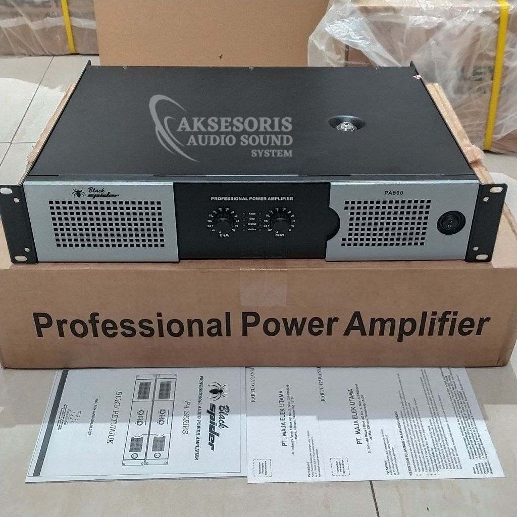Power Black Spider PA800 2x800 Watt Class H Kualitas Bagus