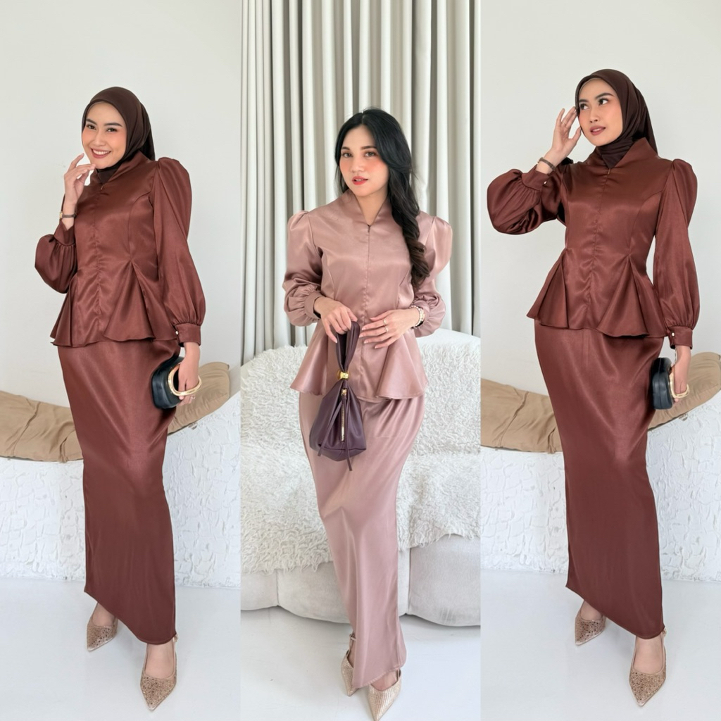 Hiladira - Dayana Setelan Rok Baju Kondangan Dress Pesta Wisuda Lamaran Muslim Wanita