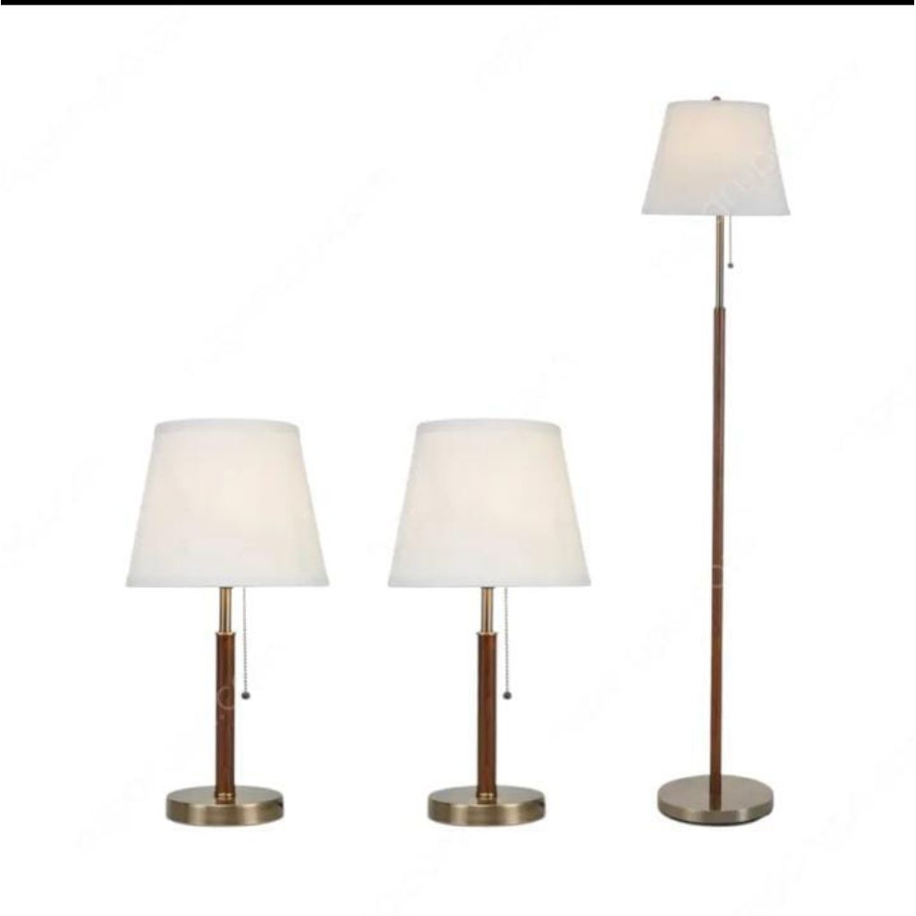 Eglare Set 3 Pcs Lampu Meja & lampu Lantai - lampu hias - lampu nakas