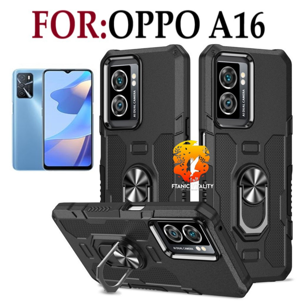 Casing OPPO A16 Case Armor Anti Bentur Shockproof Pelindung Full Body Hard Case Hybrid Anti Jatuh de