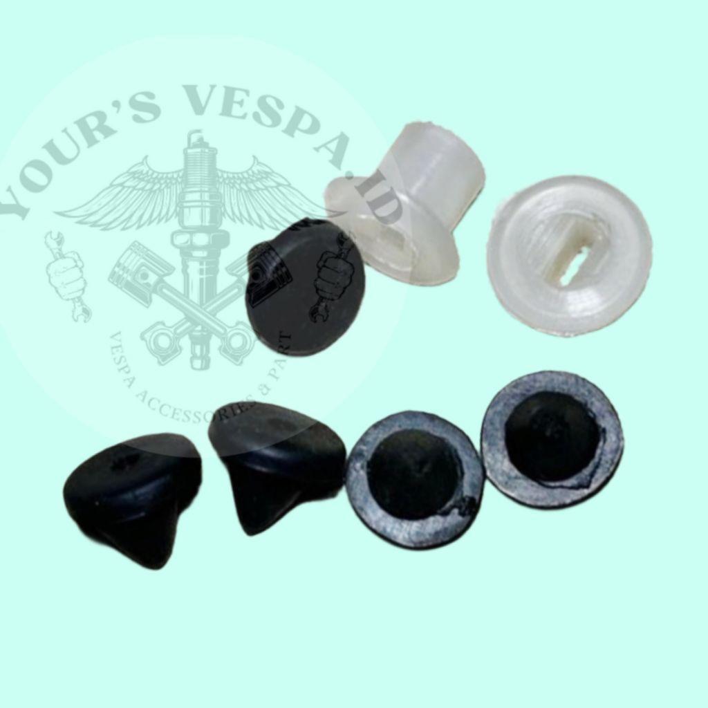 KARET PLASTIK TAHANAN TUTUP MESIN TEPONG VESPA PTS SPECIAL DARLING SS90 SMALLFRAME