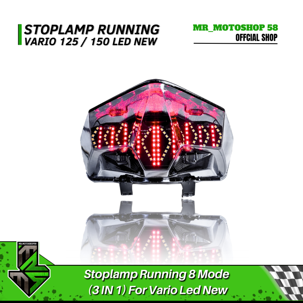 STOPLAMP VARIO LED NEW 1 SET STOPLAMP VARIO LED LAMPU BELAKANG VARIO 125 150 VARIO 2018-2024 RACEPRO