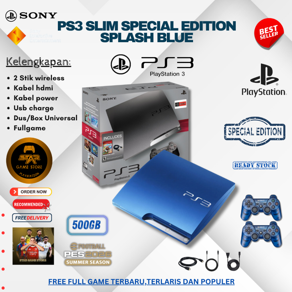 PS3 Slim Hfw Hen 500GB Limited Edition Sony Playstation3
