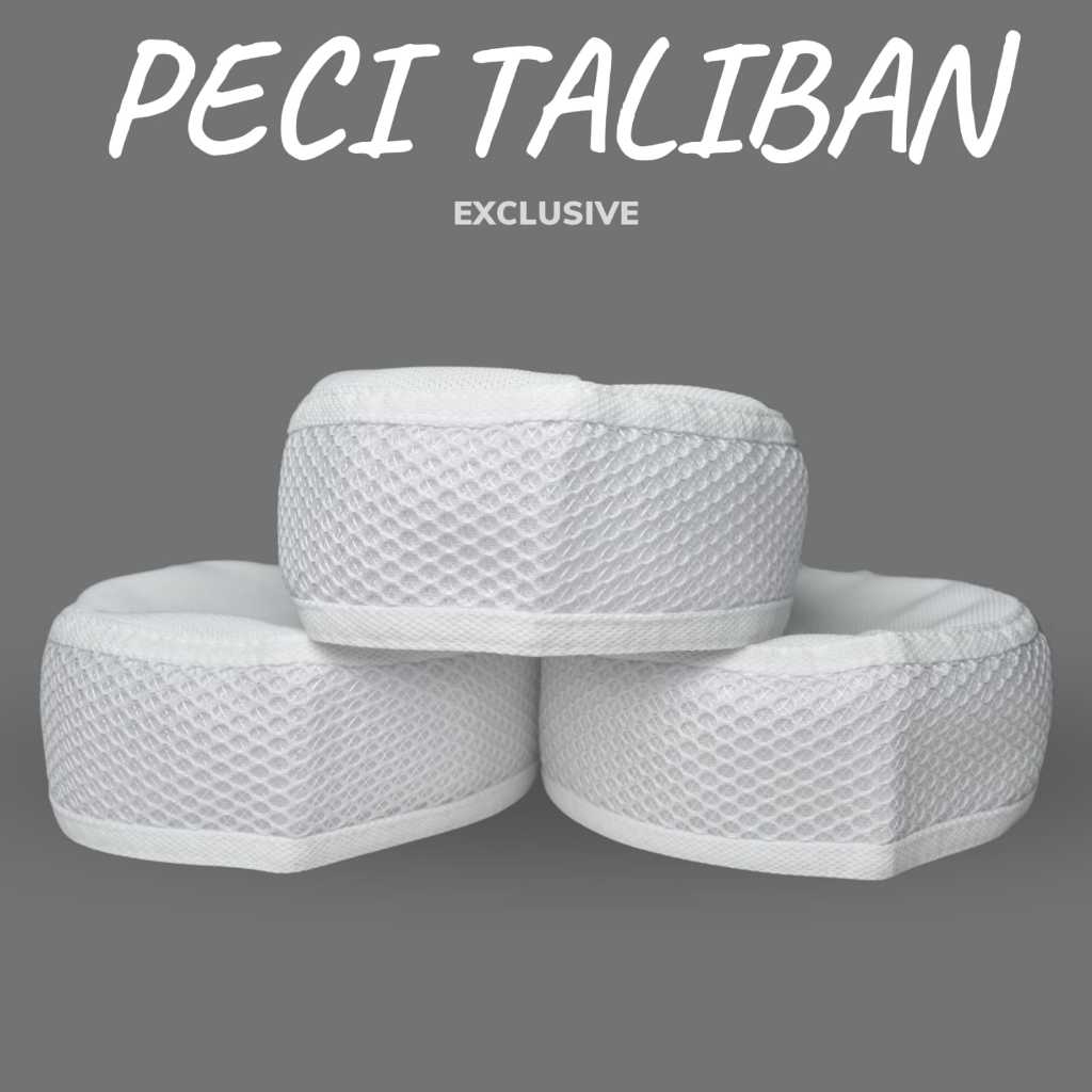 Peci kopiah talibann IQMAL putih polos motif lubang jaring harga terjangkau kualitas bagus