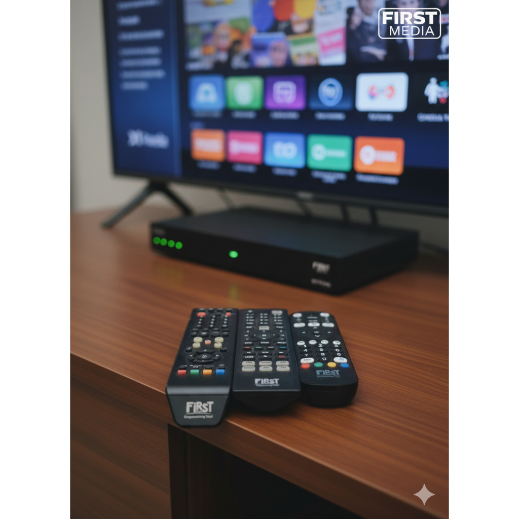 REMOTE REMOT TV KABEL FIRST MEDIA ORIGINAL HITAM / REMOTE FIRST MEDIA ORIGINAL
