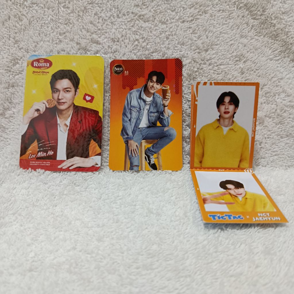 LEE MIN HO ROMA KELAPA PHOTOCARD | LUCAS NCT WAYV NEO COFFEE PHOTOCARD | JAEHYUN NCT TICTAC PHOTOCAR