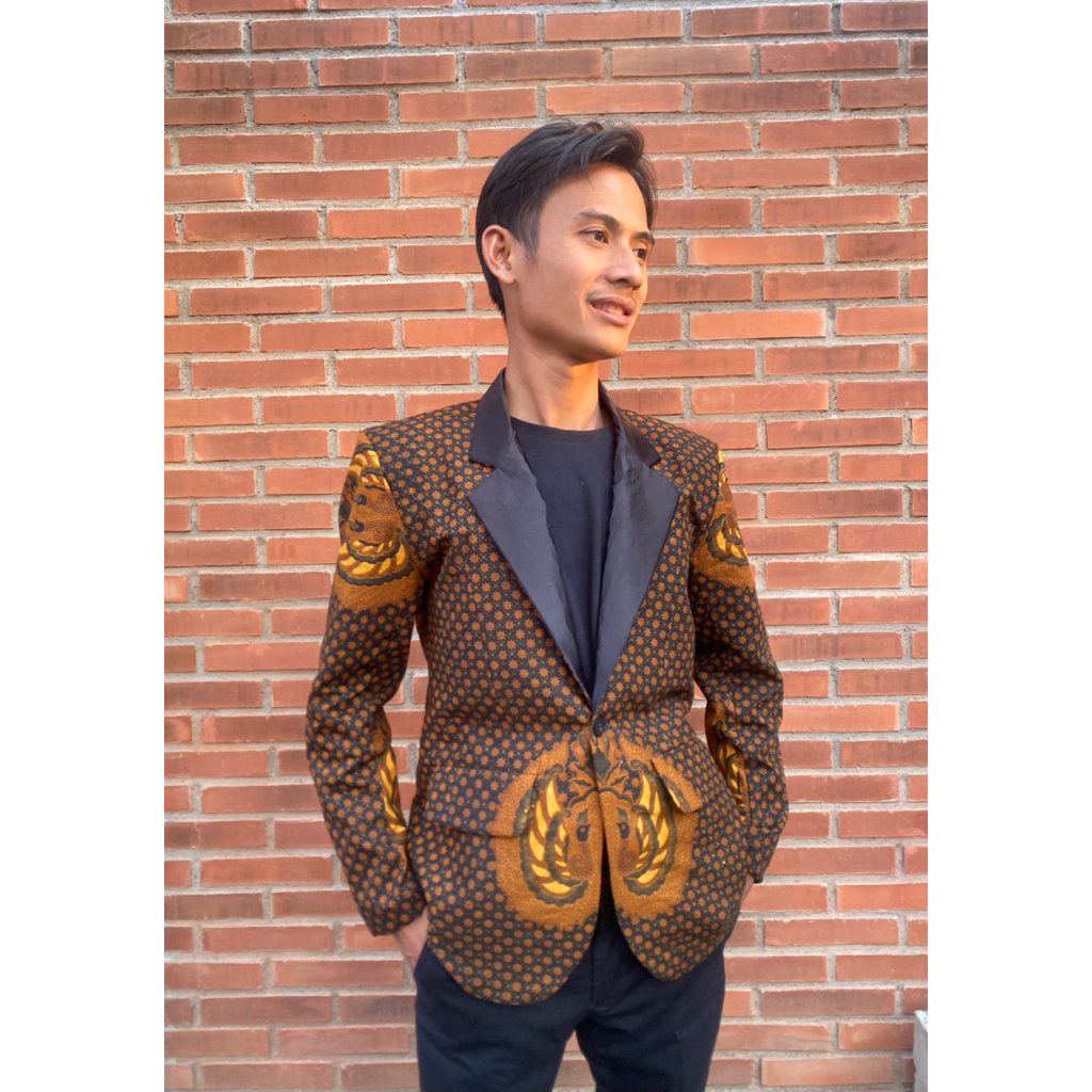 jas batik kombinasi blazer kombinasi motif gurdo