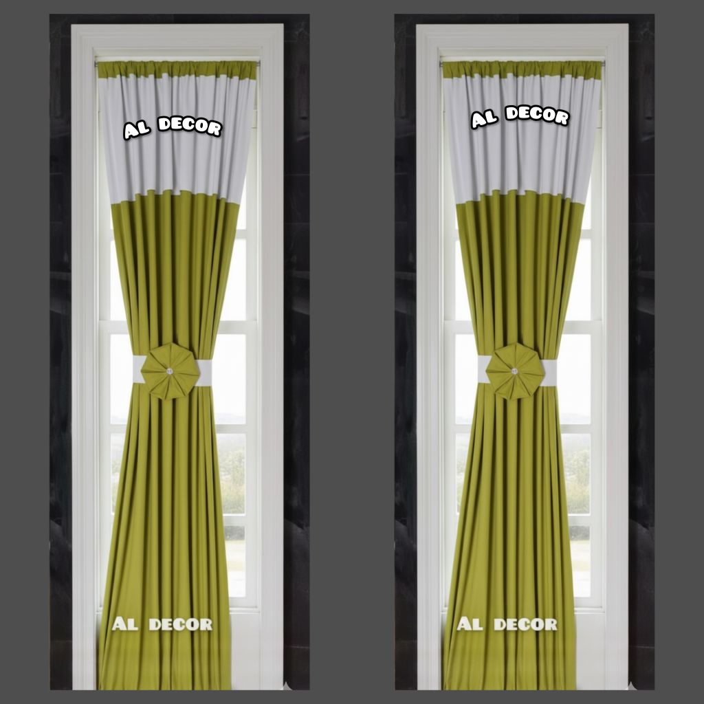 Gorden jendela minimalis poni putih kupu kupu model poni tempel