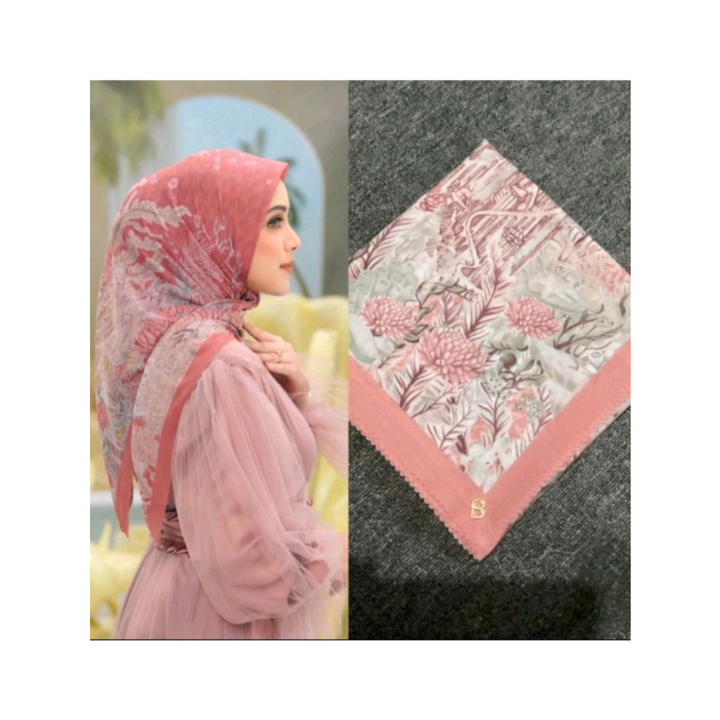 Segiempat Buttonscarves kw Jilbab segiempat motif buttonscarves hijab motif