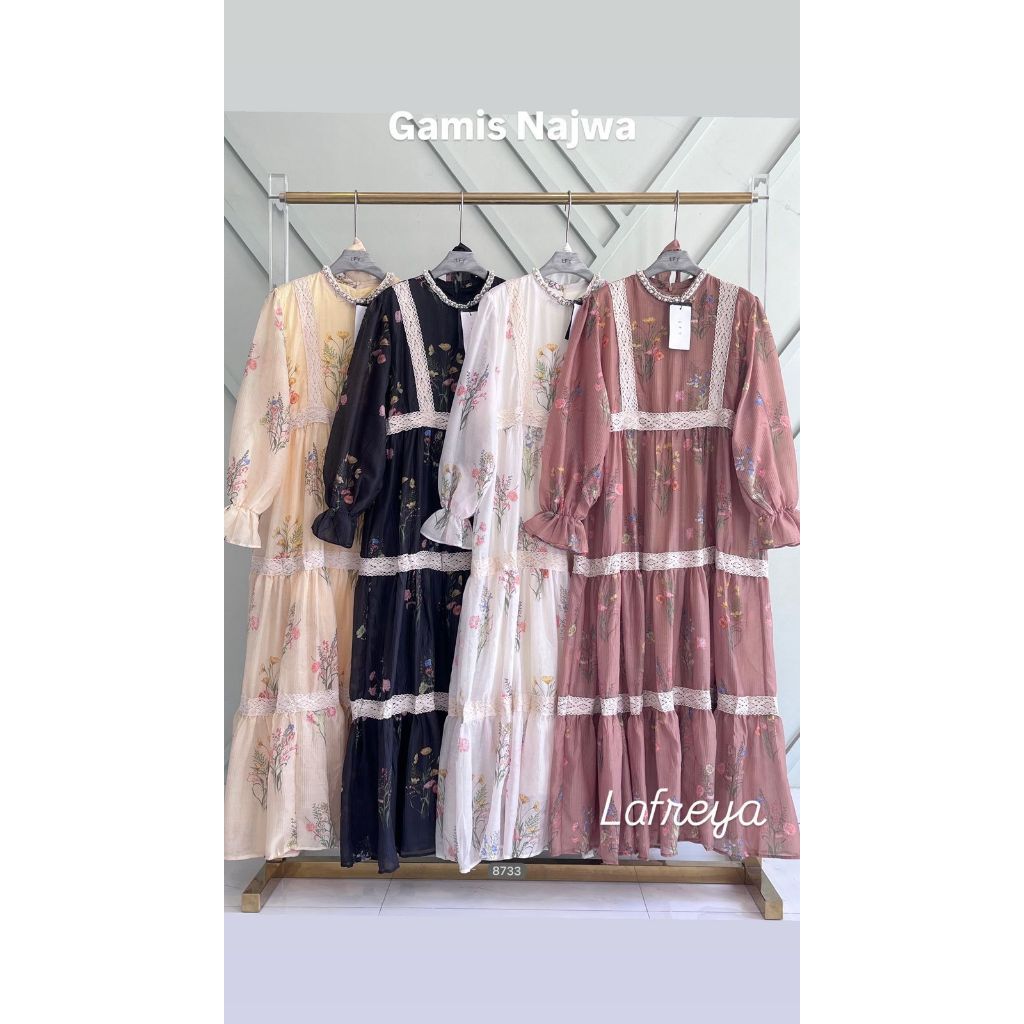 Nae Ella LFY Gamis Najwa Fashion Muslim Premium Wanita
