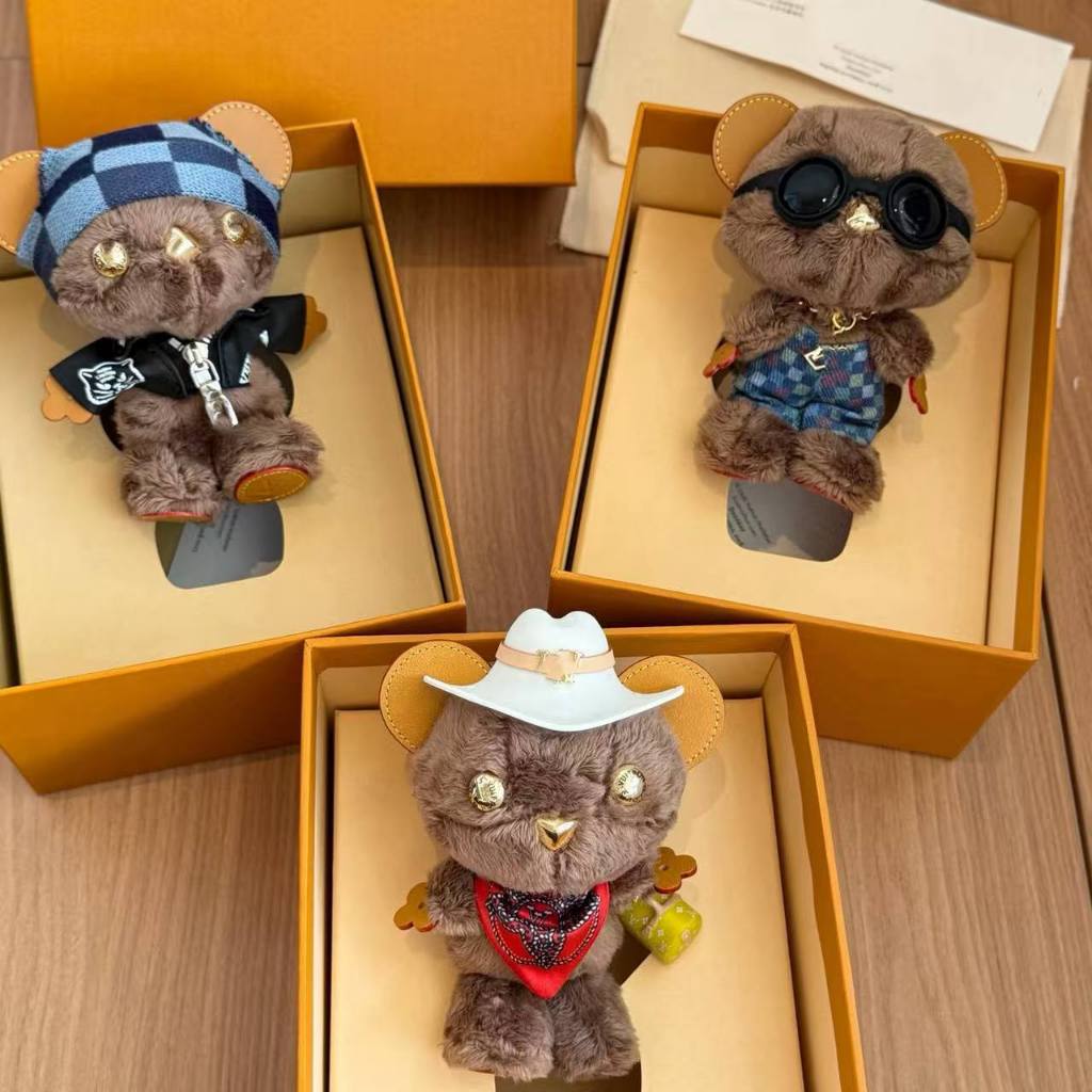 FW25 Nigo collaboration teddy bear bag charm Japanese limited edition Cute Plush Rock Star teddy bea
