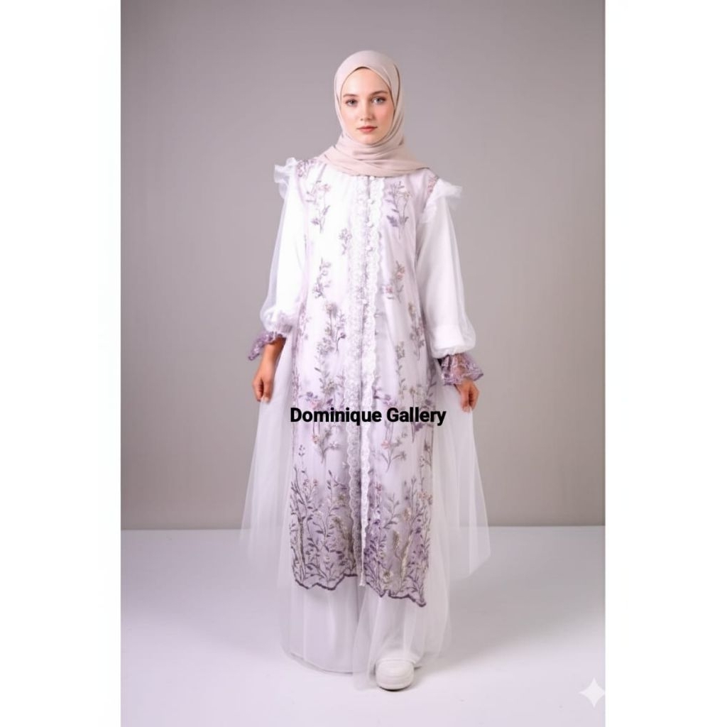 gamis dress Lilac Korean style Best seller-real pict