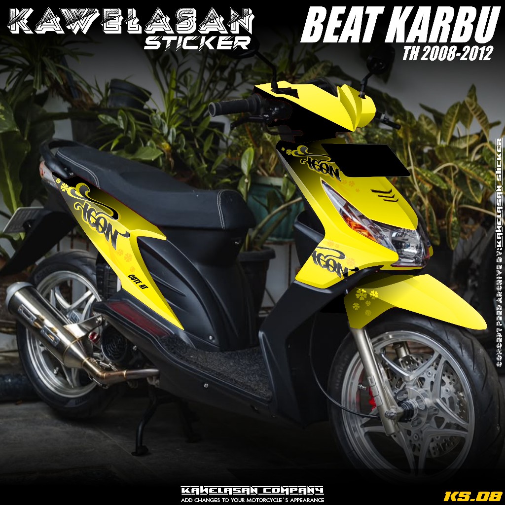 (COD) Decal Sticker Full body BEAT KARBU TAHUN 2008 2009 2010 2011 2012 sticker Full body beat karbu