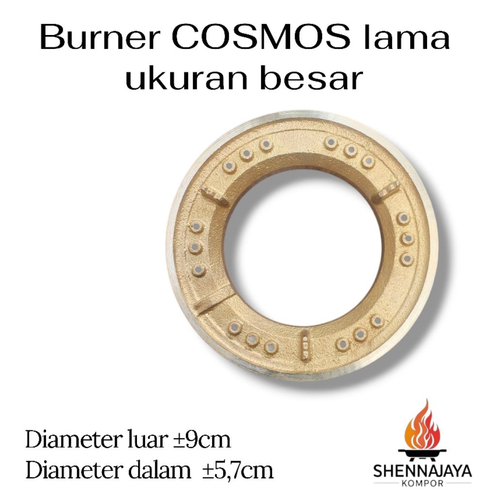 BURNER KUNINGAN kompor gas COSMOS lama Besar - sparepart kompor gas